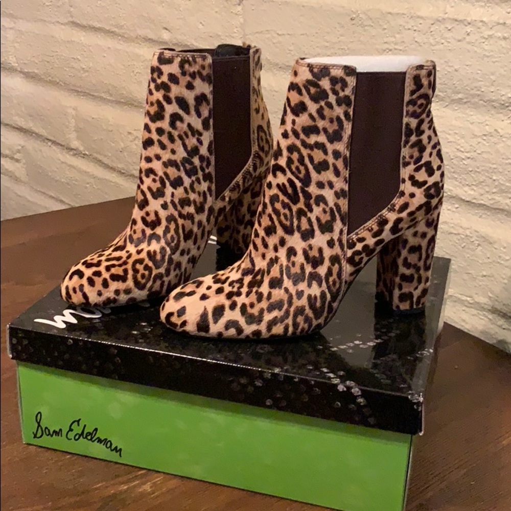 NWT Sam Edelman Cheetah Booties 7